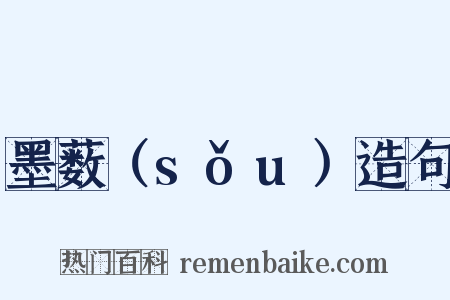 墨薮（sǒu）造句是什么意思的图片